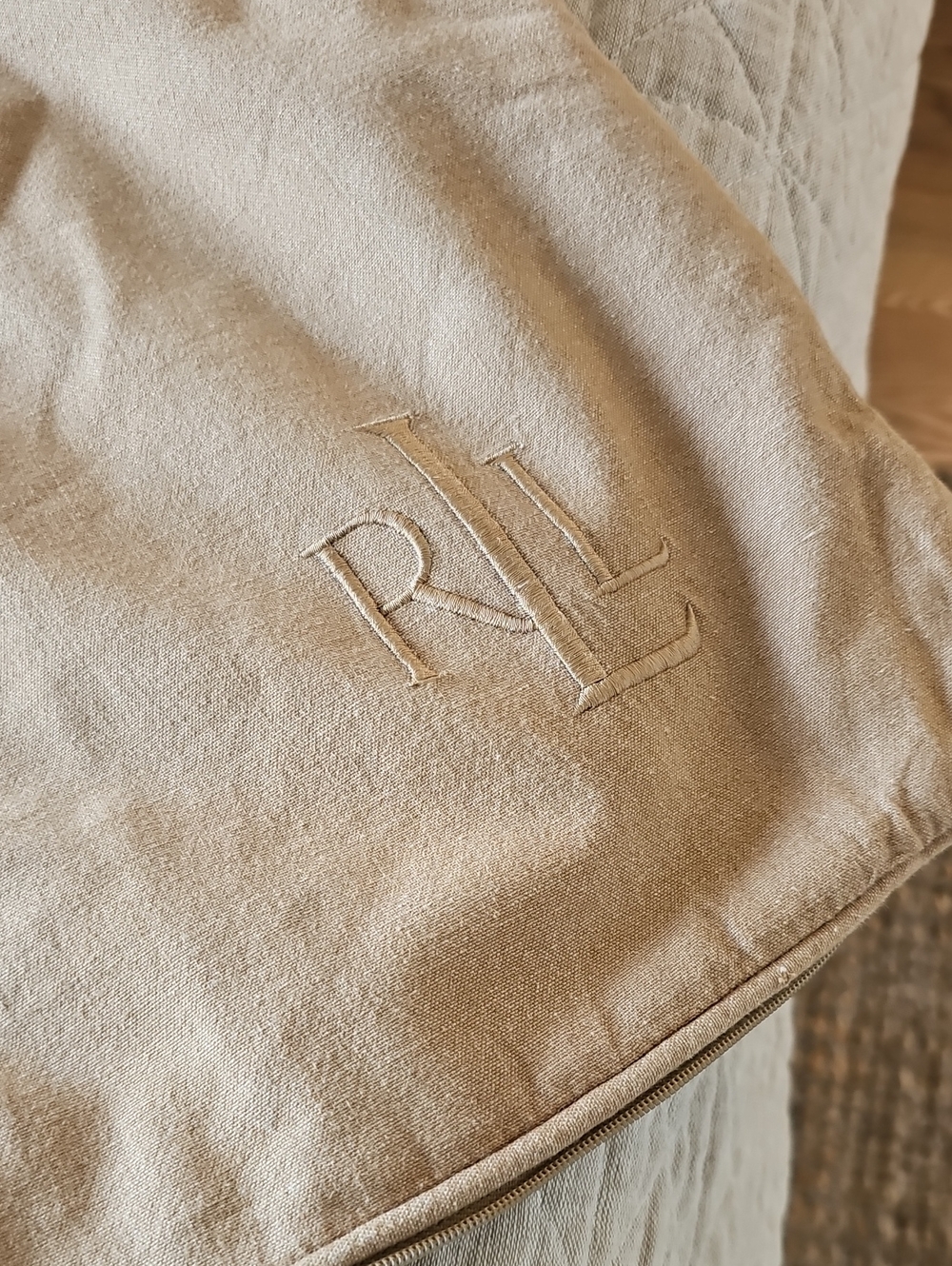 Ralph Lauren Lumbar Pillow Cover Warm Beige